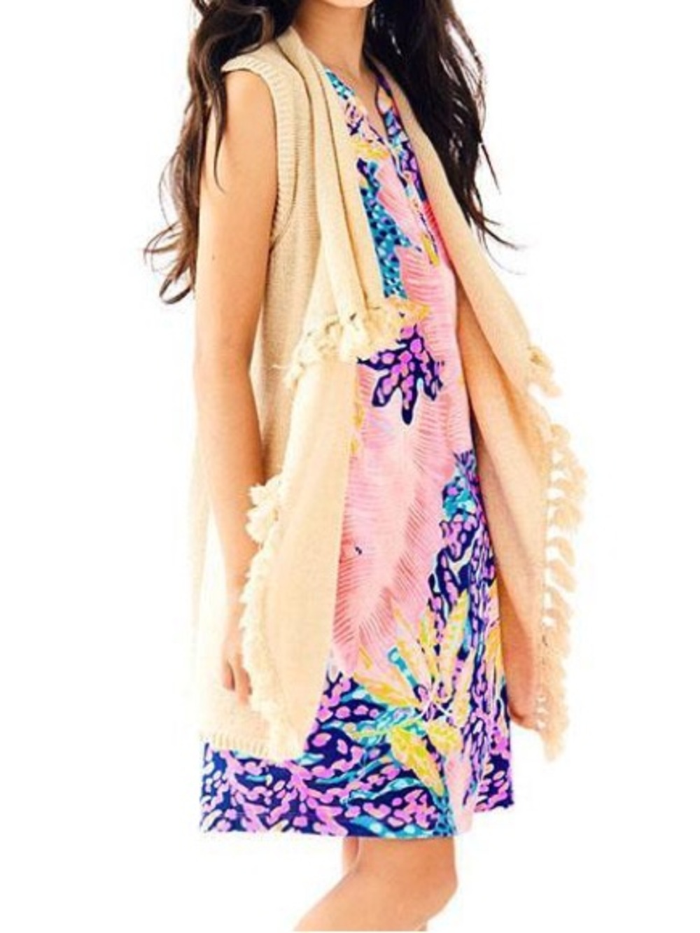 Lilly Pulitzer Girls’ Mini Abbott Sweater Vest in Gold